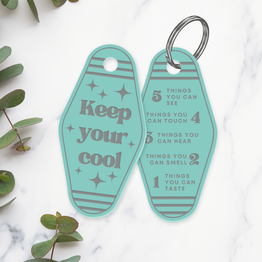Keep Your Cool - Stars Keyring: Anxiety Grounding Mindful Well-being Keychain
