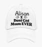 Personalised Best Cat Mum Ever Novelty Cap - Christmas Birthday mum Cap gift