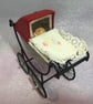 A Coachbuilt Pram for The Baby of the Family in a Collector’s Dolls House & BABY - Image 2
