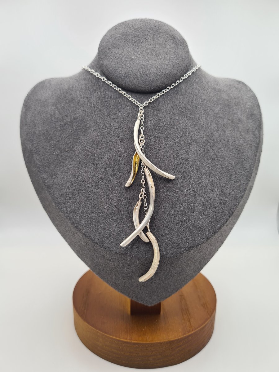 Silver waterfall necklace