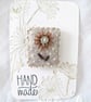 Felt Brooch with Embroidered Flower - Image 3