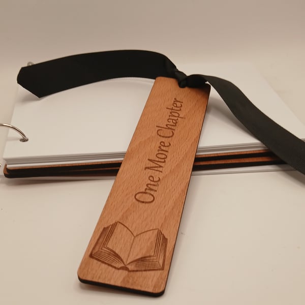 X3 Wood Bookmarks engraved. Option personalise back, any font.