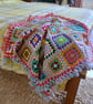 Crochet Granny Square Blanket Throw 'Happy Scrappy' - Image 4