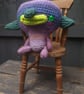 Purple Goblin crocheted  collectible companion creature