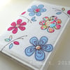 embroidered flowers notebook