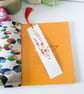 Original Hand Painted Red Flower Bookmark - Image 2