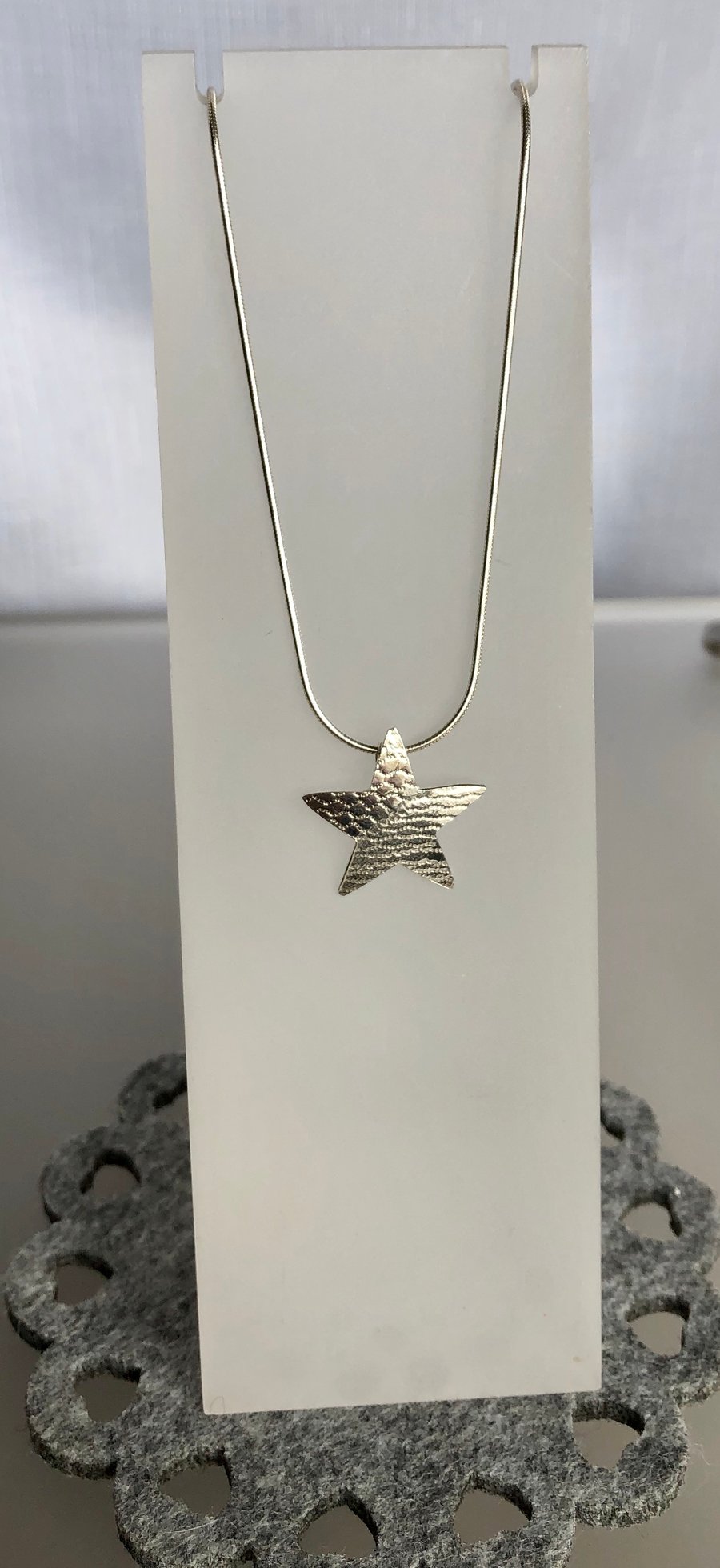 Sterling silver Star pendant necklace 