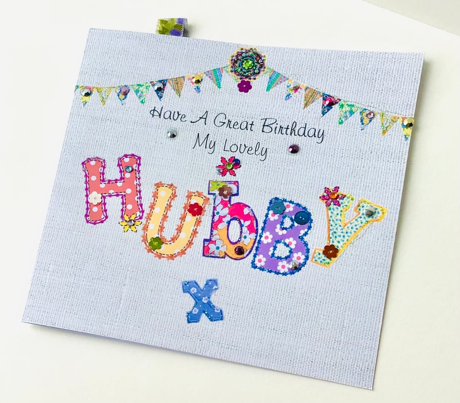 Birthday Card,Hubby Birthday Card, Husband Birthday can be Personalised 