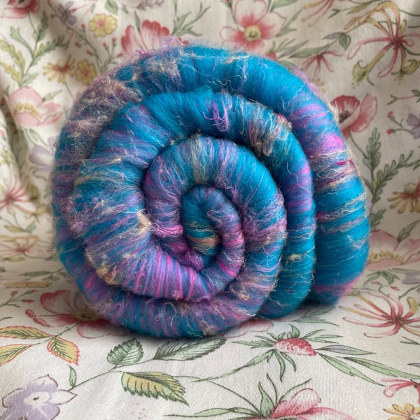 Wool Art Batt - "Cosmic Candyfloss"