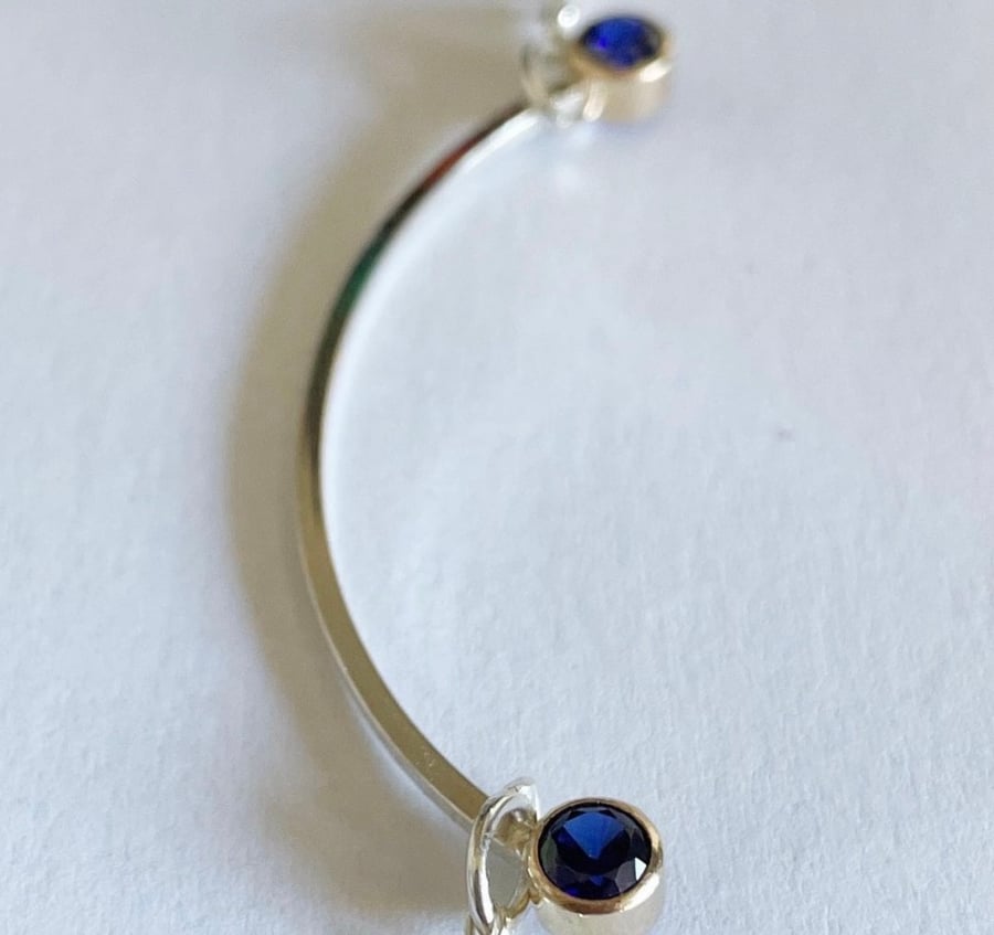 SALE Iris bracelet in sterling silver, gold and gemstones