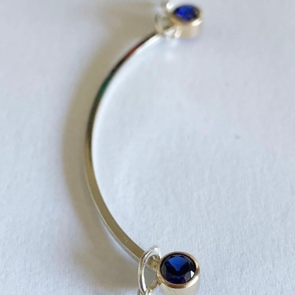 SALE Iris bracelet in sterling silver, gold and gemstones