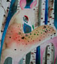 Deer & Rabbit Watercolour Original - Image 2