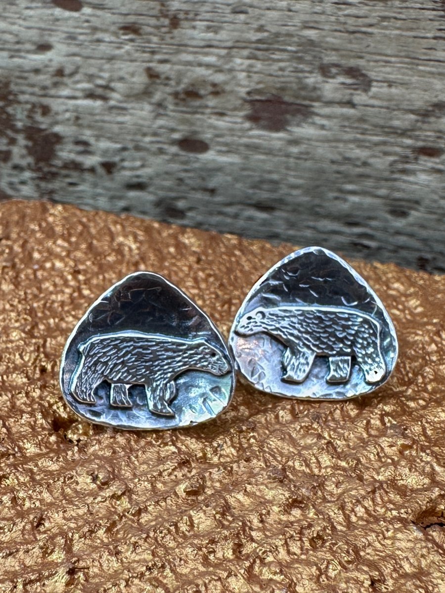 Polar Bear Stud Earrings