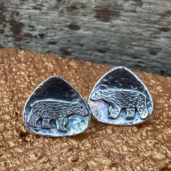 Polar Bear Stud Earrings