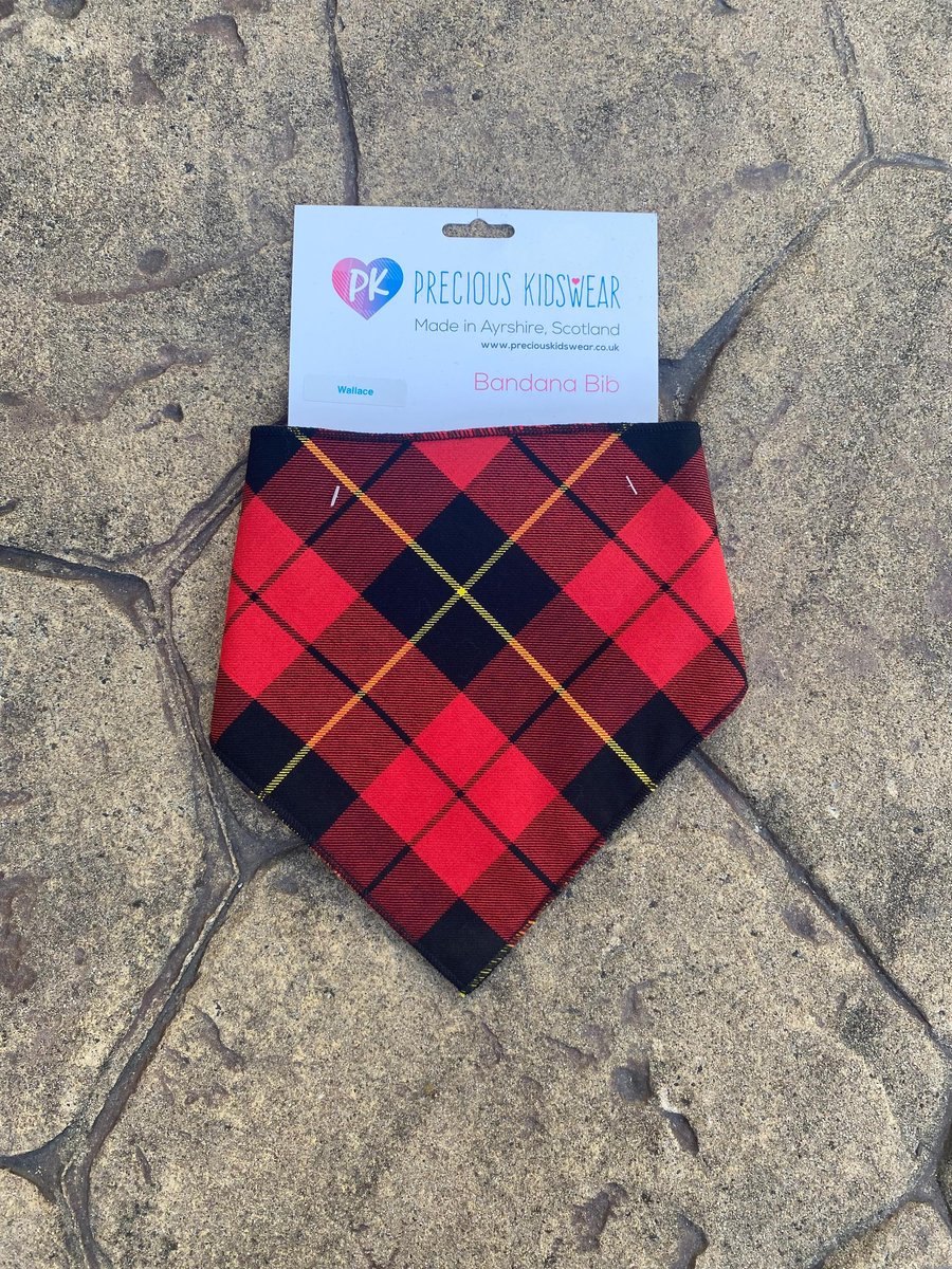 Wallace Tartan Babies, Childrens Bandana Bib