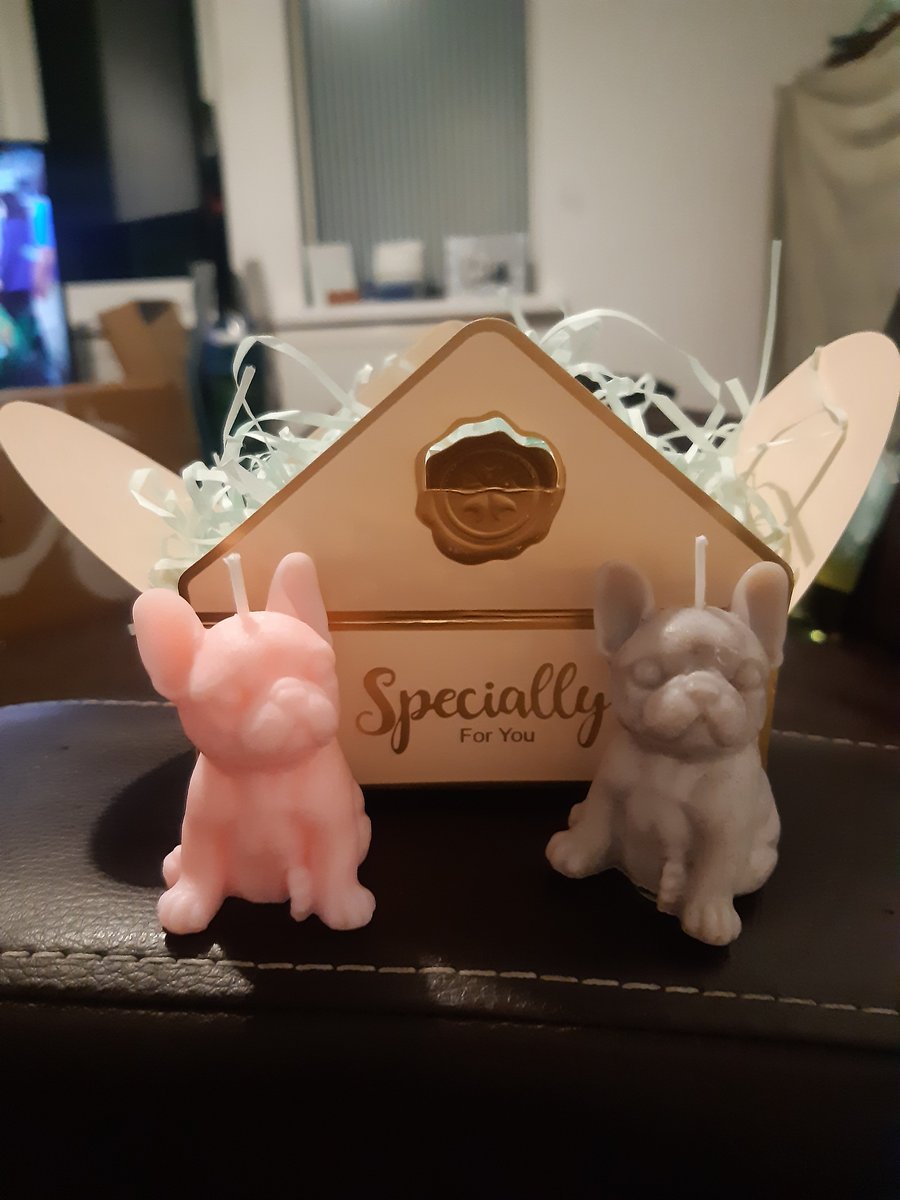 French bulldog candle