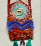 Felt and recycled textiles hand made  Brooch - Image 1