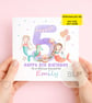 Personalised Mermaid Birthday Card – Cute Mermaid Birthday Card