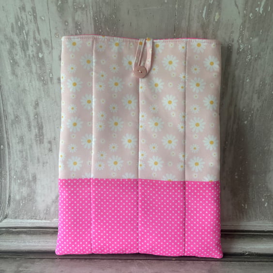 Tablet Bag - Pink Daisy and Polka Dots - PB5 0021