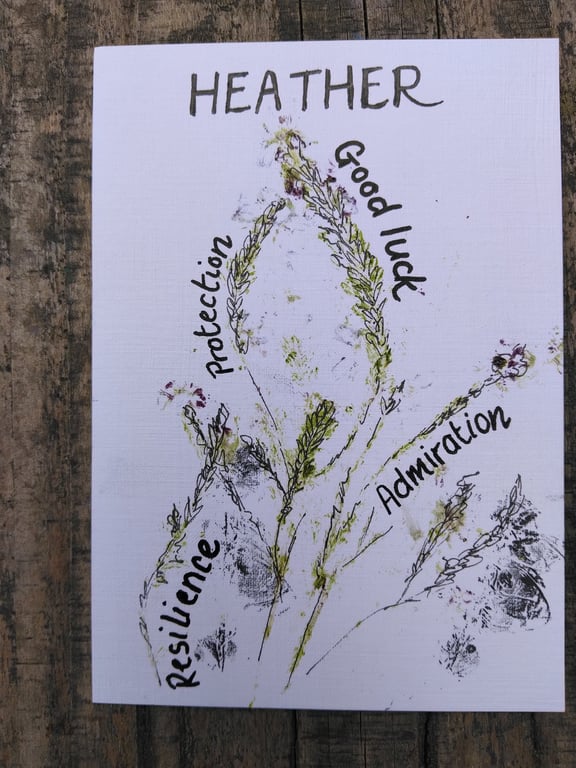 A6 Heather print floriography