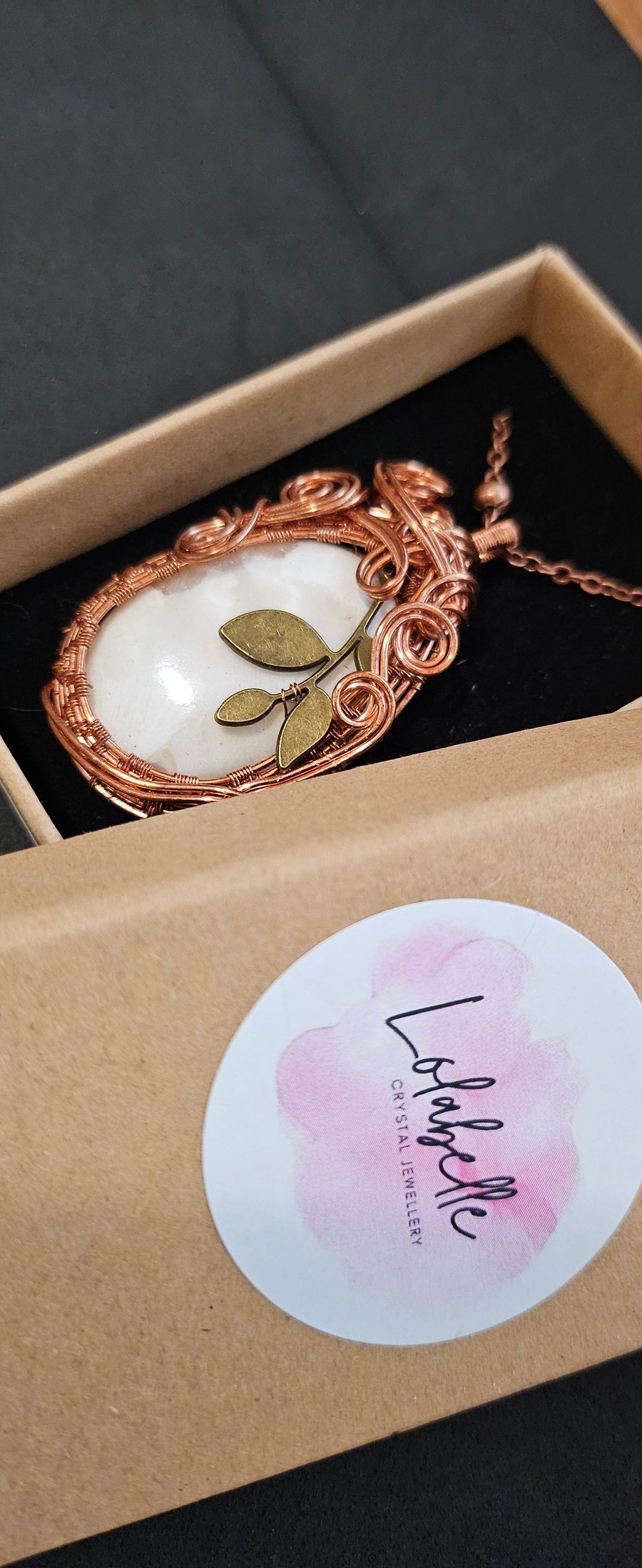 Olive Branch Pink Scolecite Pendant 