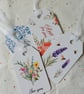 Set of 4 Floral Gift Tags