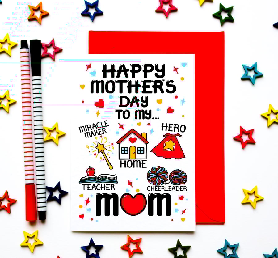 Mother’s Day Card for Mum , ‘My Everything’ Funny & Meaningful Mum, Mom Card 