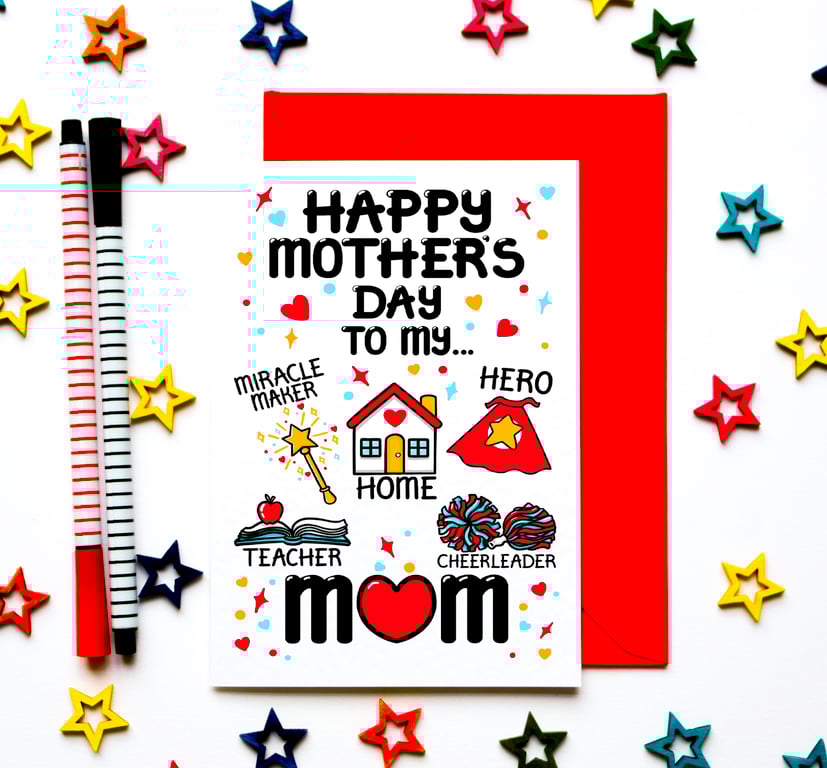 Mother’s Day Card for Mum , ‘My Everything’ Funny & Meaningful Mum, Mom Card 