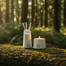 Handmade Stoneware Candle & Diffuser Set Inspired by the New Forest