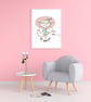 Fashion girl wall prints, Little fashionista wall art, girls room wall decor - Image 4