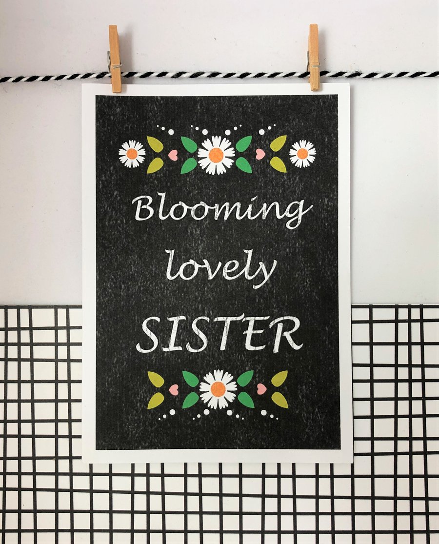 Sister Card - Wildflower Seeds - Handmade Card