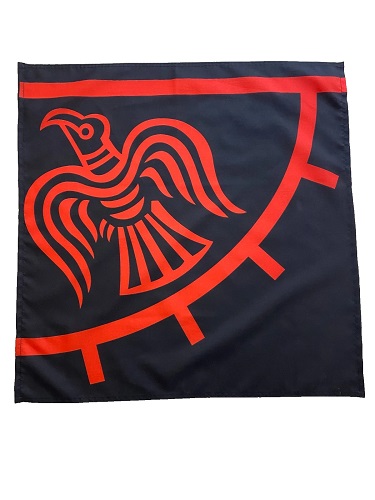 23" x 23" 59 x 59 cm Odinic Raven Viking Norse Flag Bandana Head Scarf Neck Tie