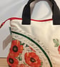 Handbag with poppies an letters  - Image 4