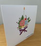 Handmade Cupcake Birthday Card Floral Cupcake & Candle - Image 2