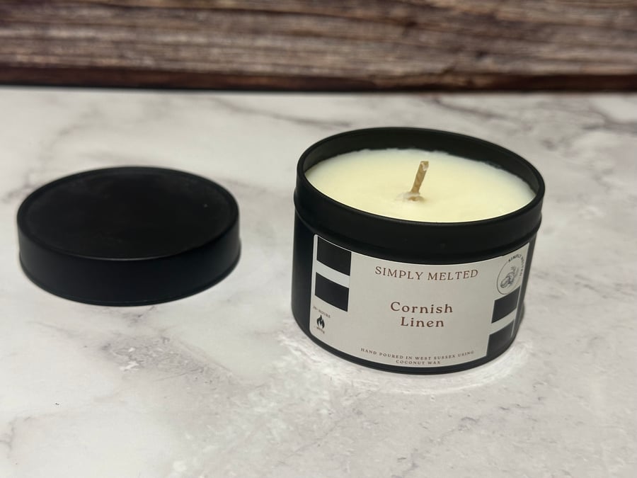 Cornwall Inspired Coconut Wax Candle, Hand-Poured Vegan Candle, Coastal Scente