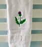 Luxury Embroidered Thistle hand towel - Image 1