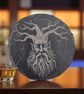 Treebeard Slate Coaster – 10cm Engraved Fantasy Drink Coaster