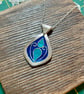 Blue enamel pendant - Image 2