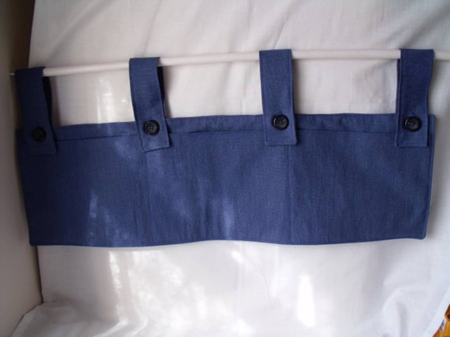 hanging bunk bed tidy with pockets to store books, controllers, toys etc 9 x 30"