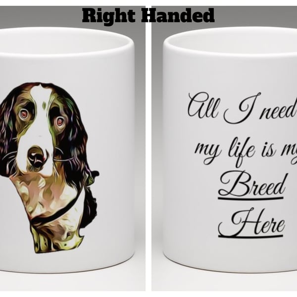 Personlised ceramic mug with quote and custom picture of your dog. PQM1