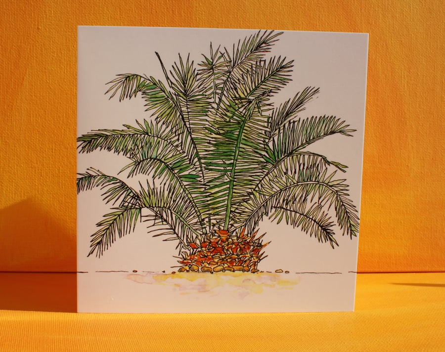 PALM TREE CARD BLANK FOR YOUR OWN MESSAGE