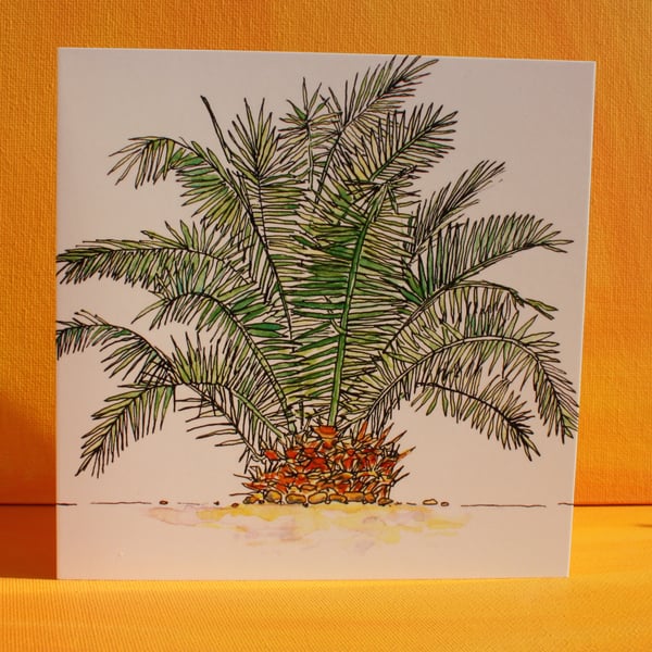 PALM TREE CARD BLANK FOR YOUR OWN MESSAGE