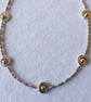 Tibetan Silver Fancy Tube Bead Necklace with Dragon Eye Feature Beads - Image 3