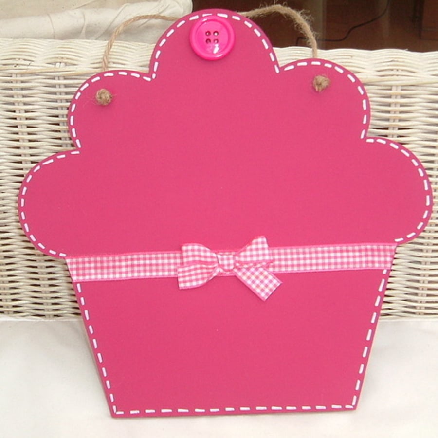  Cupcake Blackboard Chalkboard for Kitchen Bedroom PINK or BLACK