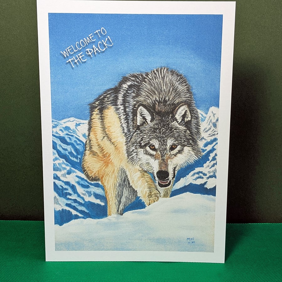Return of the Wolf Art Card: Blank or Personalised A5-Size Greetings Card