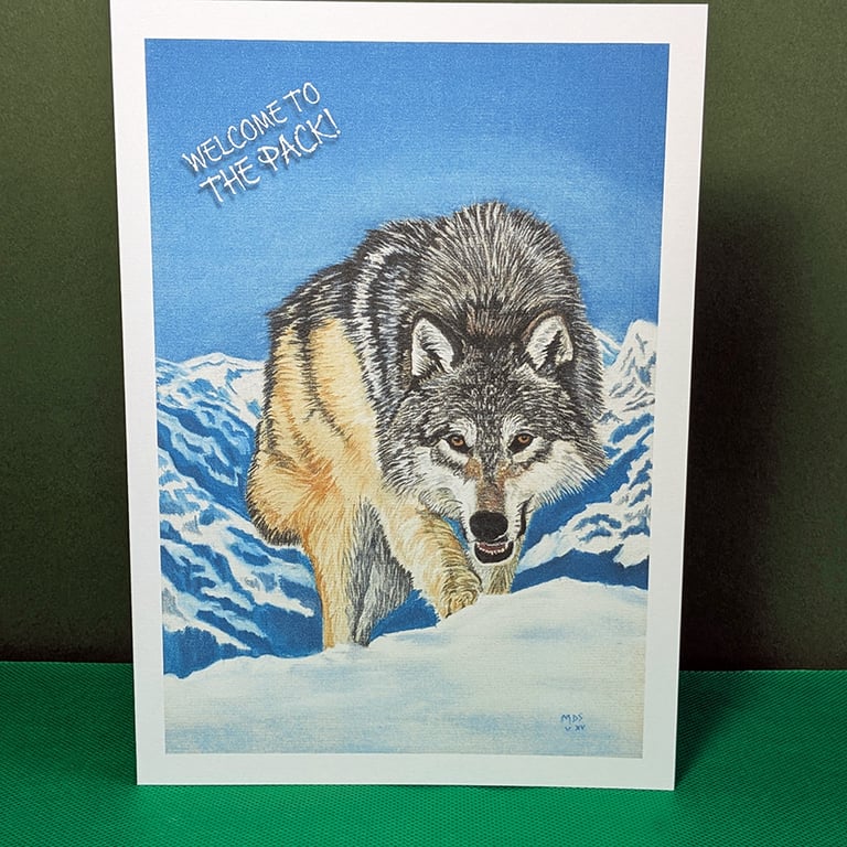Return of the Wolf Art Card: Blank or Personalised A5-Size Greetings Card