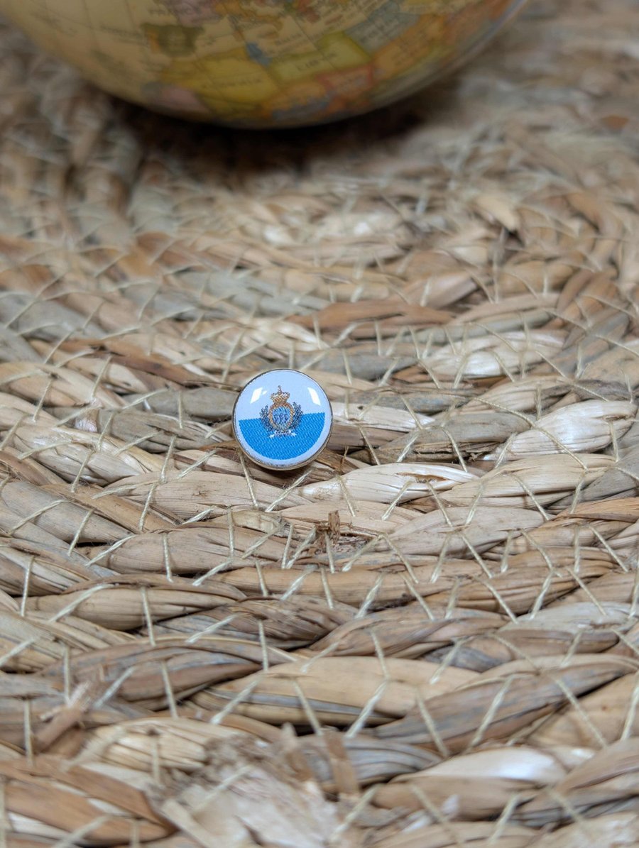 San Marino Flag Map Pin – Europe Travel Map Push Pin for Wooden Maps, San Marino