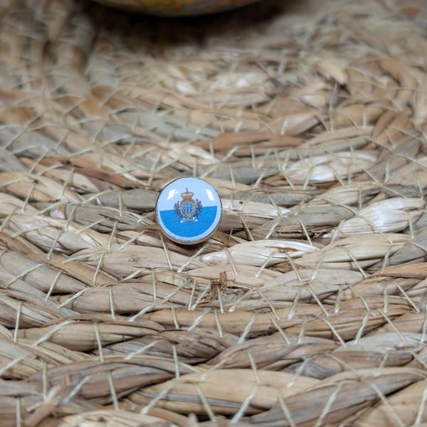 San Marino Flag Map Pin – Europe Travel Map Push Pin for Wooden Maps, San Marino