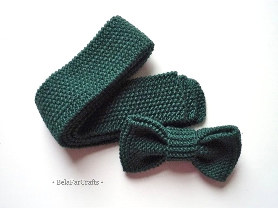 Tie and bow gift set - Present for twins - Toddlers' necktie - First Communion