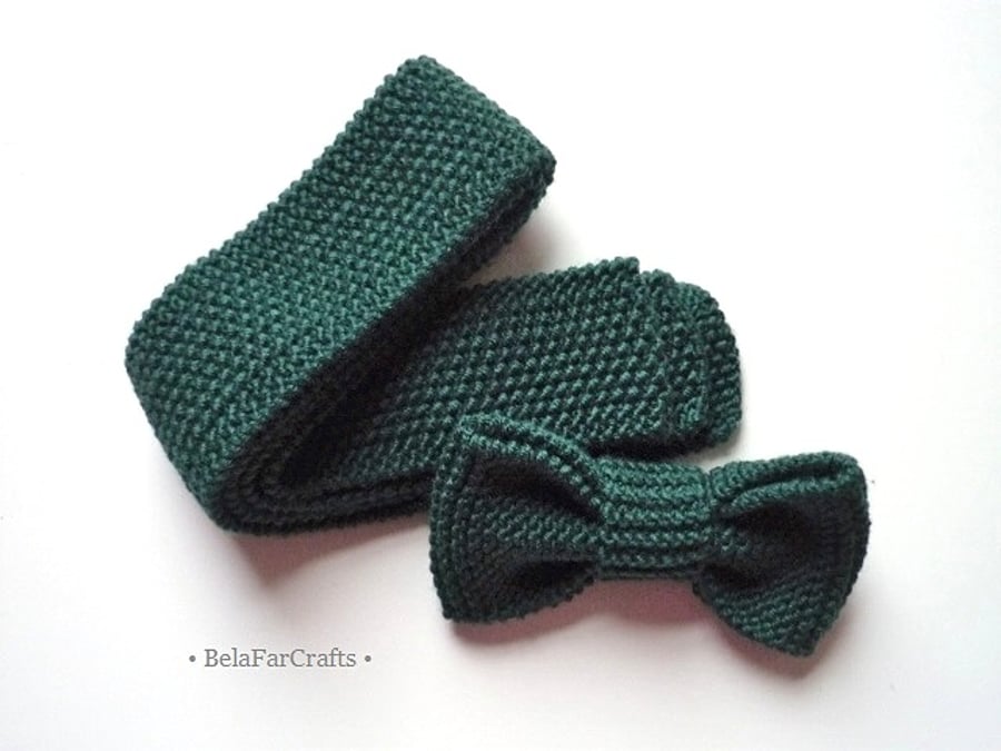 Tie and bow gift set - Present for twins - Toddlers necktie - First Communion